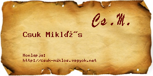 Csuk Miklós névjegykártya